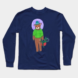 Bear With Flowers Long Sleeve T-Shirt